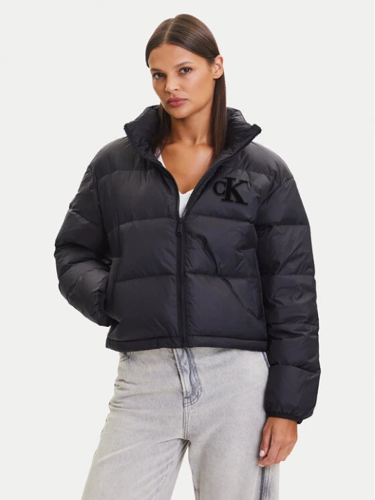 Zdjęcie produktu Calvin Klein Jeans Kurtka puchowa Graphic Logo LV047D503G Czarny Regular Fit