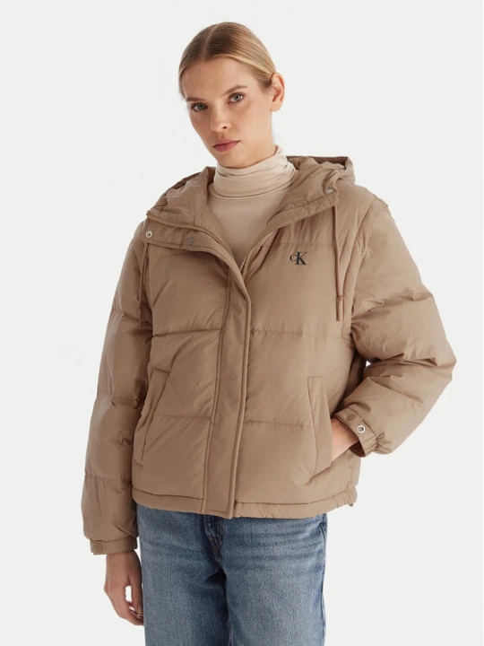 Zdjęcie produktu Calvin Klein Jeans Kurtka puchowa LV044D522G Beżowy Regular Fit