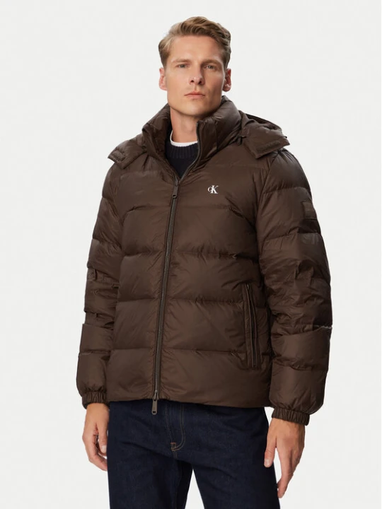 Zdjęcie produktu Calvin Klein Jeans Kurtka puchowa LV04RG515G Brązowy ciemny Regular Fit