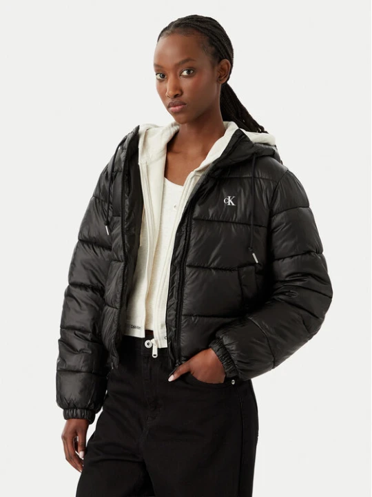 Zdjęcie produktu Calvin Klein Jeans Kurtka zimowa LV047G507G Czarny Cropp Fit