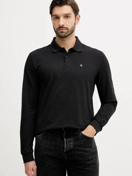 Zdjęcie produktu Calvin Klein Jeans longsleeve bawełniany czarny