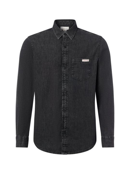 Zdjęcie produktu Calvin Klein Jeans koszula dżinsowa Mężczyźni Regular Fit Bawełna szary