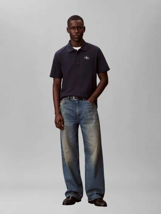 Zdjęcie produktu Calvin Klein Jeans koszulka polo Mężczyźni Bawełna niebieski