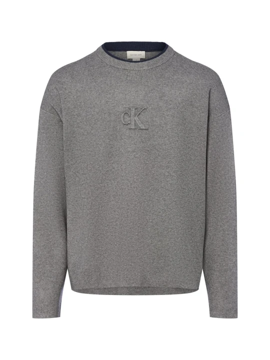 Zdjęcie produktu Calvin Klein Jeans sweter z dzianiny Mężczyźni drobna dzianina szary