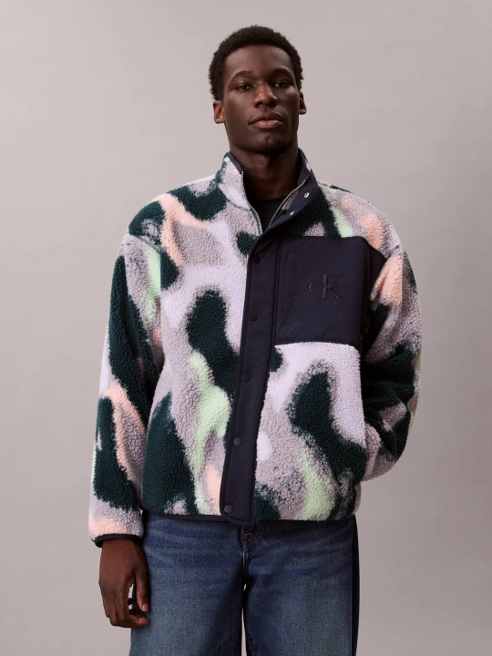 Zdjęcie produktu Calvin Klein Jeans Polarowa kurtka | Relaxed fit granatowy