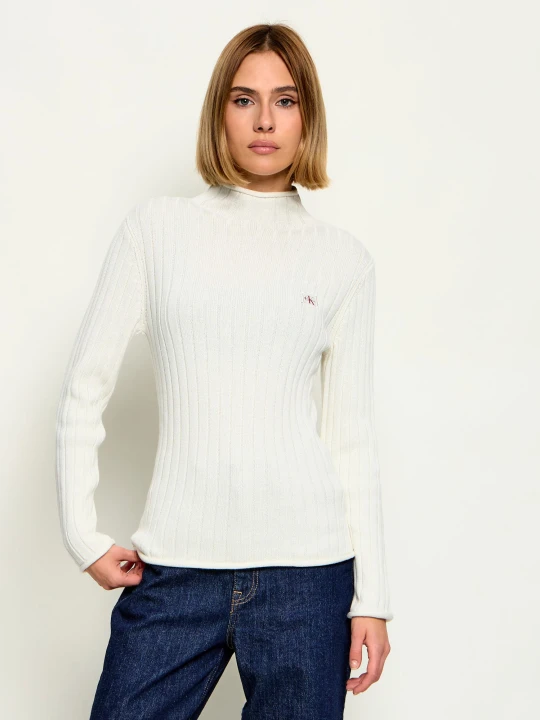 Zdjęcie produktu Calvin Klein Jeans Półgolf | Slim Fit ecru