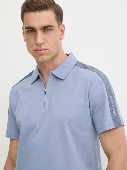 Zdjęcie produktu Calvin Klein Jeans polo bawełniane niebieski