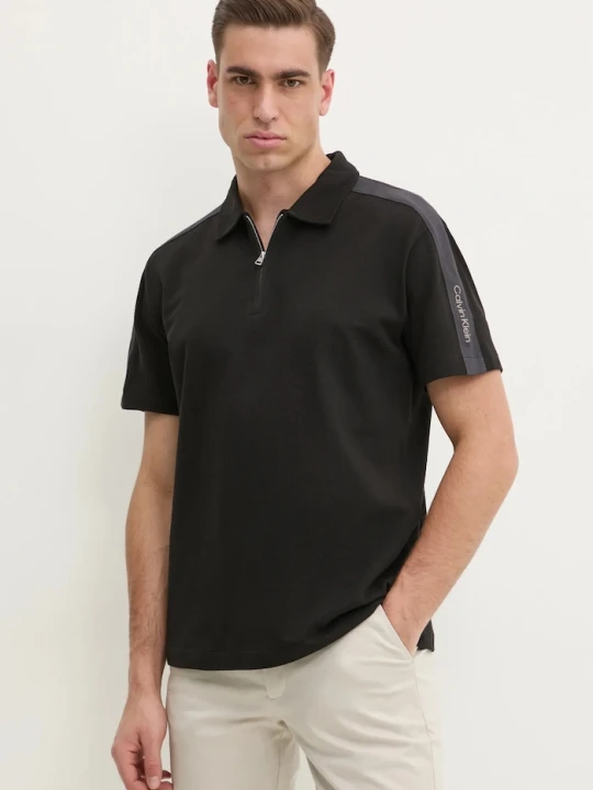 Zdjęcie produktu Calvin Klein Jeans polo bawełniane czarny