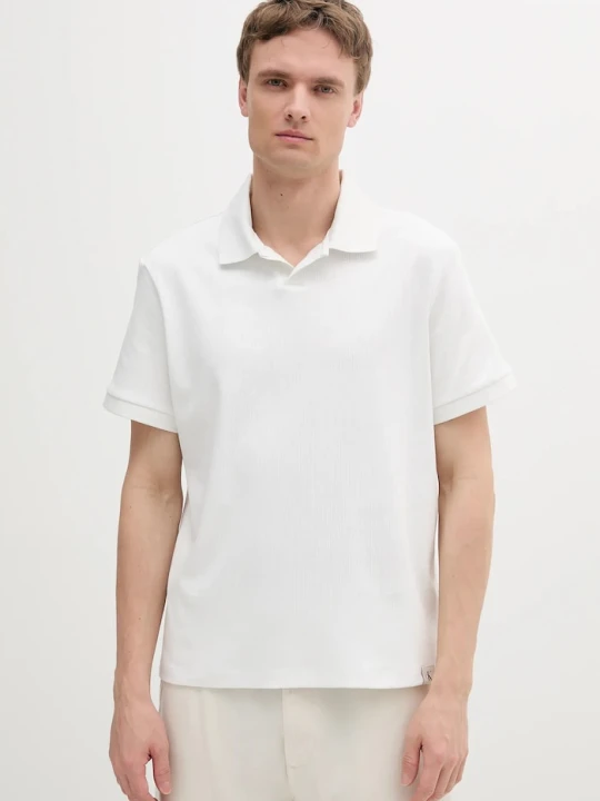 Zdjęcie produktu Calvin Klein Jeans polo bawełniane biały