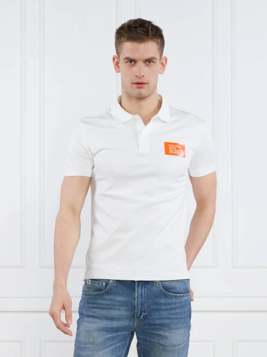 Zdjęcie produktu Calvin Klein Jeans Polo COLORED ADDRESS BOX | Regular Fit biały