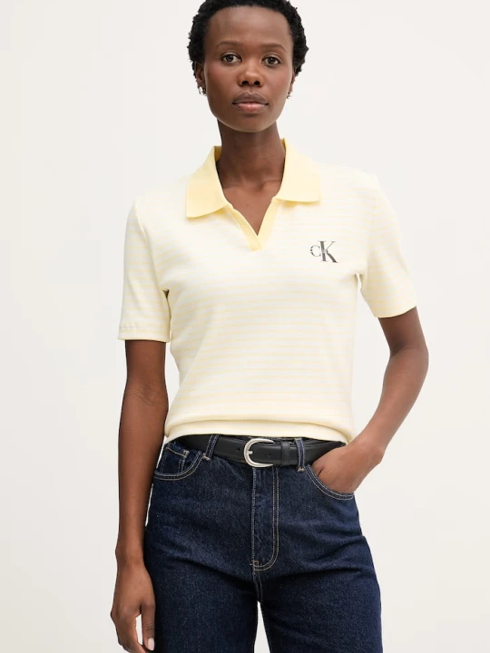 Zdjęcie produktu Calvin Klein Jeans polo damskie żółty