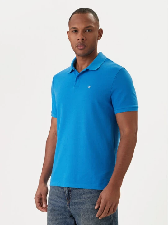 Zdjęcie produktu Calvin Klein Jeans Polo LV040EM269 Błękitny Regular Fit Niebieski jasny