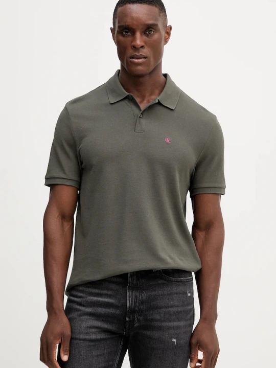 Zdjęcie produktu Calvin Klein Jeans polo męskie bawełniane szary