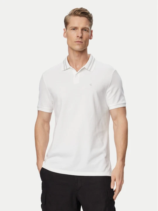 Zdjęcie produktu Calvin Klein Jeans Polo Monogram LV04RC276G Biały Slim Fit