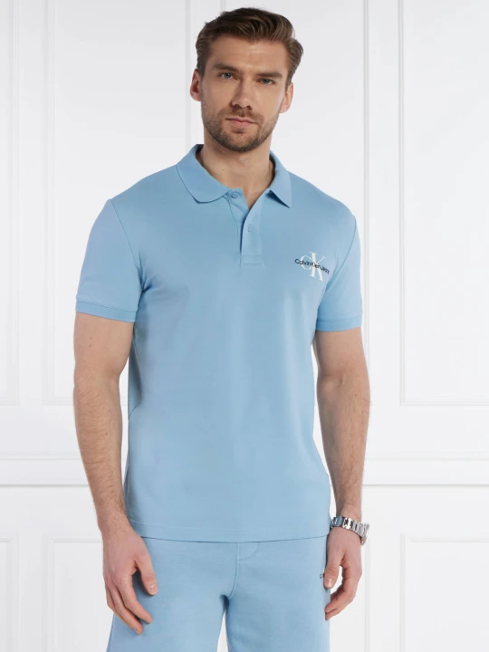 Zdjęcie produktu Calvin Klein Jeans Polo MONOLOGO | Regular Fit błękitny