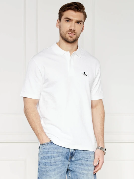 Zdjęcie produktu Calvin Klein Jeans Polo | Relaxed fit | stretch biały