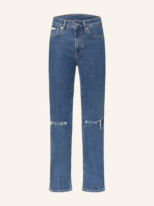 Zdjęcie produktu Calvin Klein Jeans Proste Dżinsy blau 2K1 DESTROYED SEA