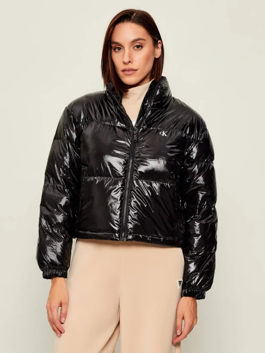 Zdjęcie produktu Calvin Klein Jeans Puchowa kurtka | Cropped Fit czarny