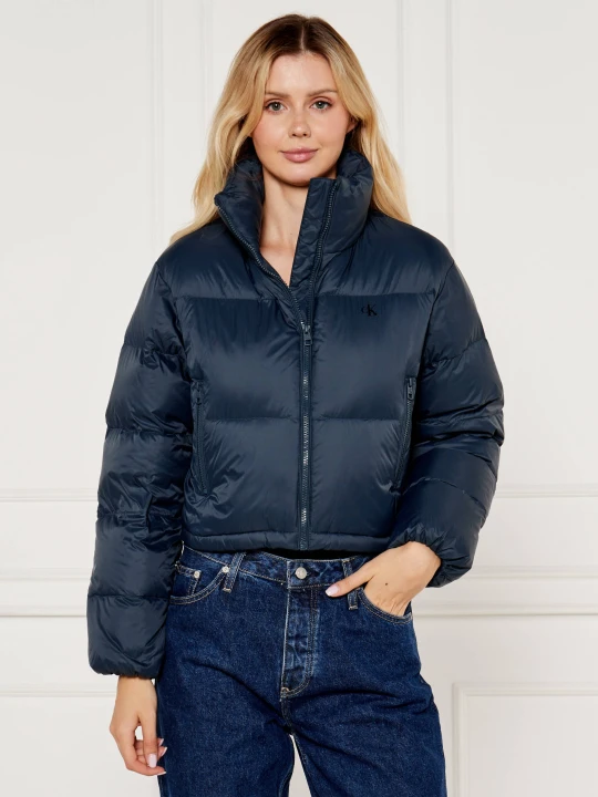 Zdjęcie produktu Calvin Klein Jeans Puchowa kurtka | Cropped Fit granatowy