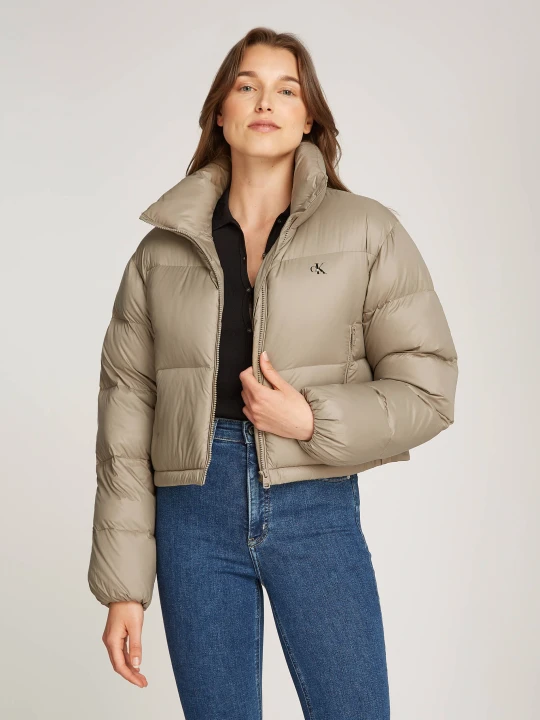 Zdjęcie produktu Calvin Klein Jeans Puchowa kurtka | Cropped Fit beżowy