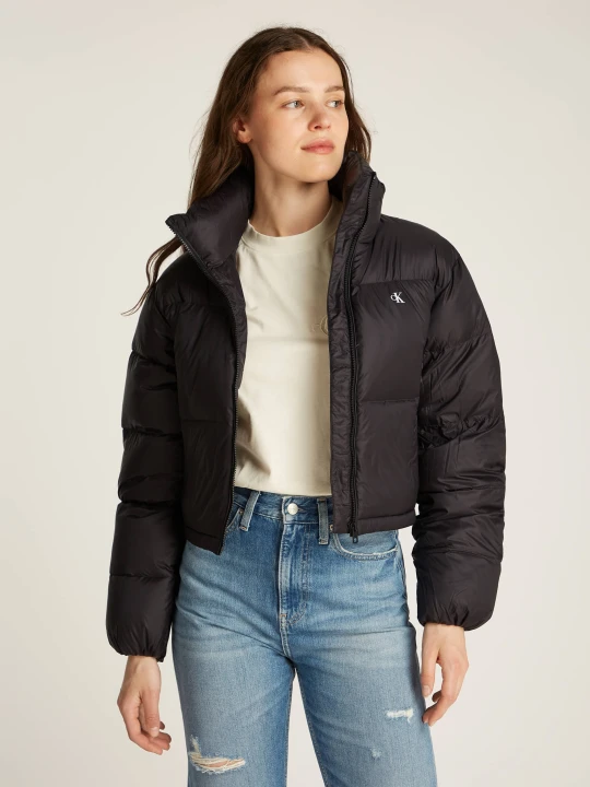 Zdjęcie produktu Calvin Klein Jeans Puchowa kurtka | Cropped Fit czarny