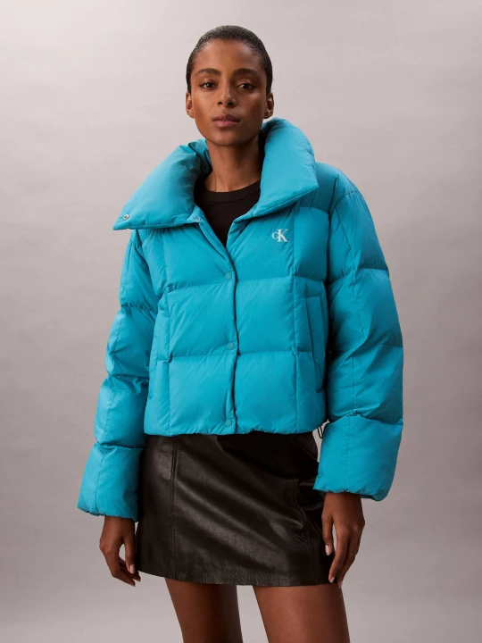 Zdjęcie produktu Calvin Klein Jeans Puchowa kurtka | Relaxed fit turkusowy