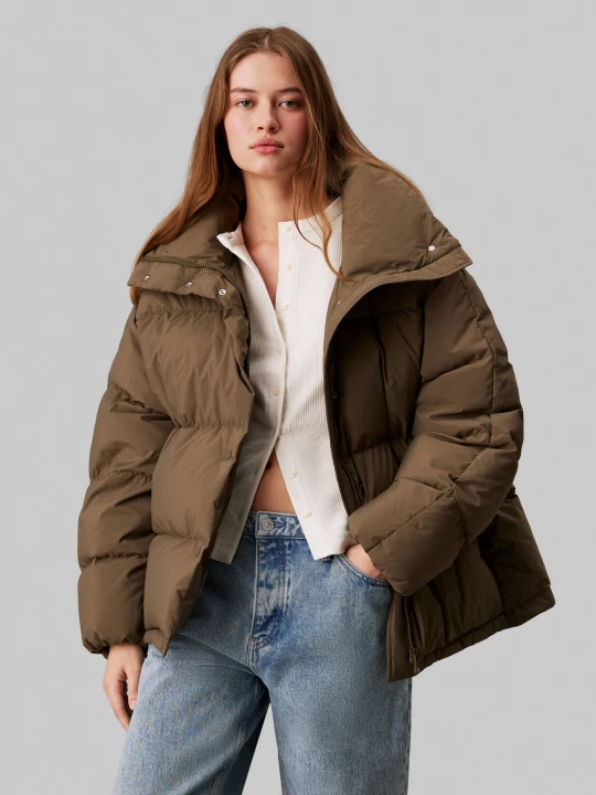Zdjęcie produktu Calvin Klein Jeans Puchowa kurtka | Relaxed fit brązowy
