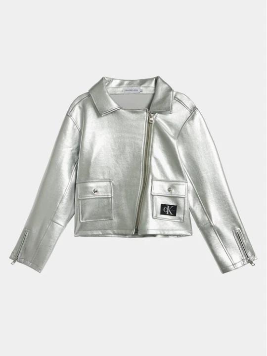 Zdjęcie produktu Calvin Klein Jeans Ramoneska Perfecto IG0IG02307 Srebrny Regular Fit