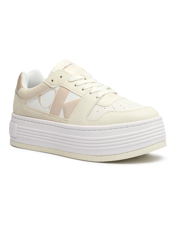 Zdjęcie produktu Calvin Klein Jeans Skórzane sneakersy ecru