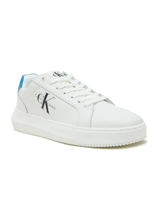 Zdjęcie produktu Calvin Klein Jeans Skórzane sneakersy CHUNKY CUPSOLE MONOLOGO biały