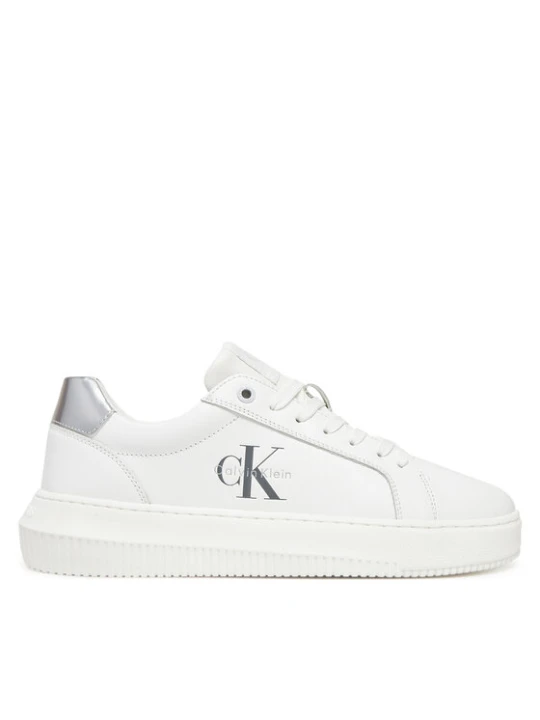 Zdjęcie produktu Calvin Klein Jeans Sneakersy Chunky Cupsole Lth Silver YW0YW01876 Biały