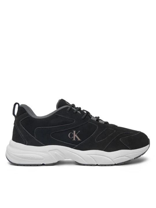 Zdjęcie produktu Calvin Klein Jeans Sneakersy Retro Tennis Low Mg Mix Media YM0YM01171 Czarny