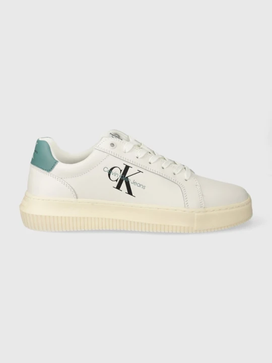 Zdjęcie produktu Calvin Klein Jeans sneakersy skórzane YM0YM00681 CHUNKY CUPSOLE MONOLOGO biały