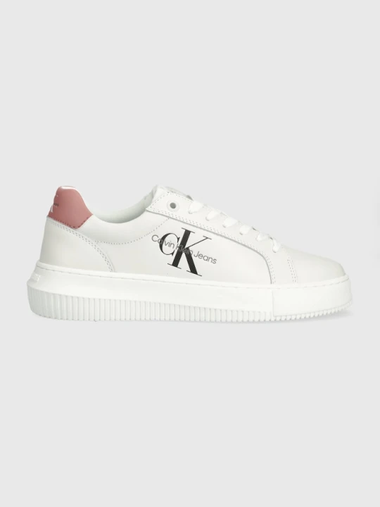 Zdjęcie produktu Calvin Klein Jeans sneakersy skórzane YW0YW00823 CHUNKY CUPSOLE MONOLOGO W biały
