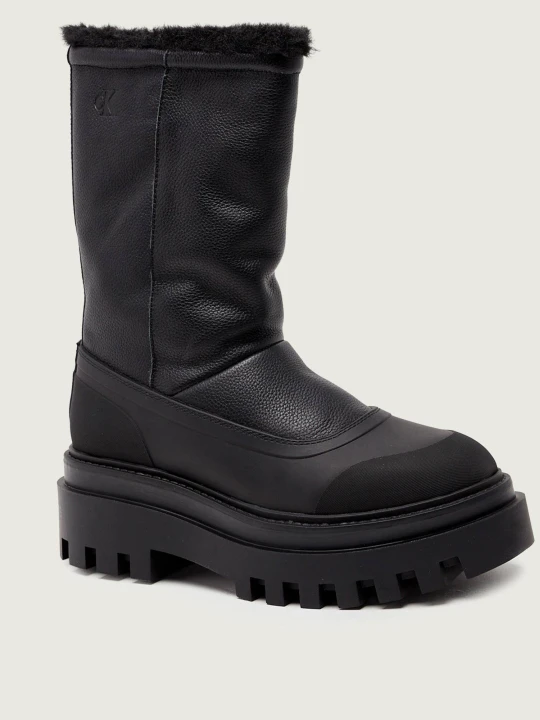 Zdjęcie produktu Calvin Klein Jeans Śniegowce CHELSEA | skóra | shearling czarny