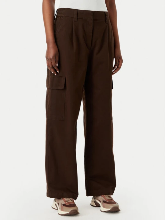 Zdjęcie produktu Calvin Klein Jeans Spodnie cargo LV047F623G Brązowy ciemny Relaxed Fit