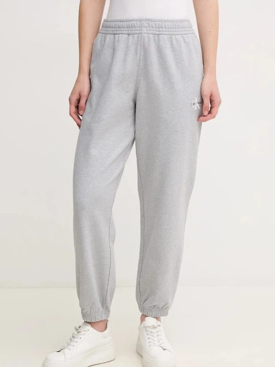 Zdjęcie produktu Calvin Klein Jeans spodnie dresowe damskie z bawełną szary