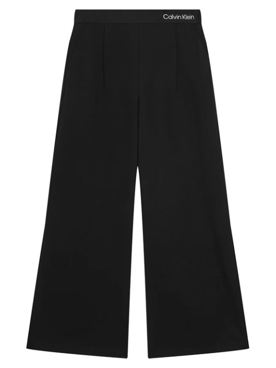 Zdjęcie produktu Calvin Klein Jeans Spodnie materiałowe Logo Tape IG0IG03091 Czarny Wide Leg