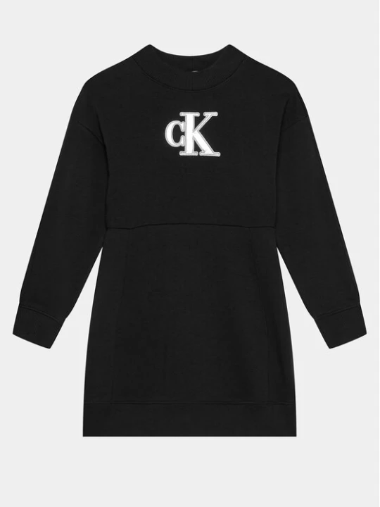 Zdjęcie produktu Calvin Klein Jeans Sukienka dzianinowa Metallic Monogram IG0IG02315 Czarny Regular Fit