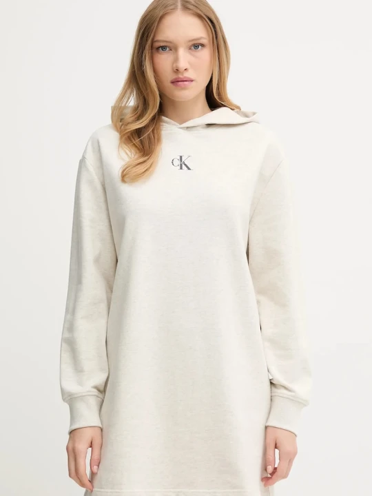 Zdjęcie produktu Calvin Klein Jeans sukienka bawełniana szary
