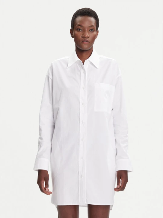 Zdjęcie produktu Calvin Klein Jeans Sukienka koszulowa LV047C022G Biały Oversize