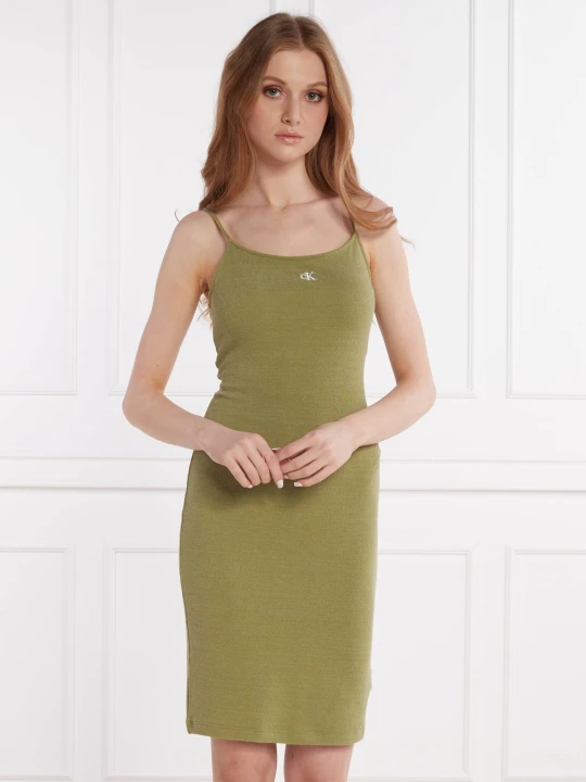 Zdjęcie produktu Calvin Klein Jeans Sukienka SLUB RIB khaki