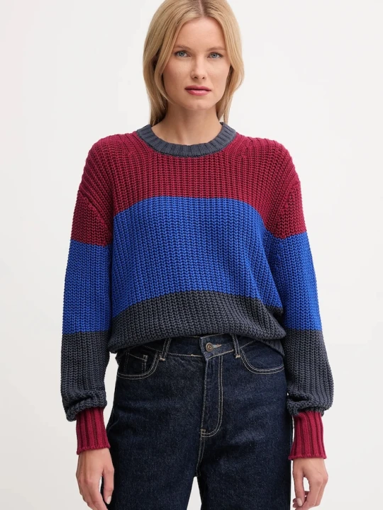 Zdjęcie produktu Calvin Klein Jeans sweter bawełniany granatowy