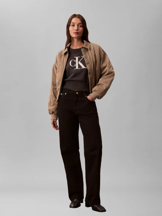 Zdjęcie produktu Calvin Klein Jeans Sweter - wrzosowy Kobiety Bawełna szary
