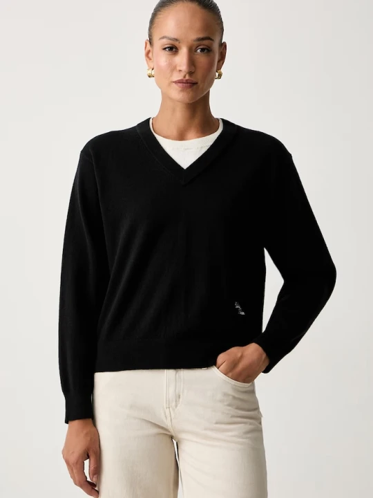 Zdjęcie produktu Calvin Klein Jeans sweter damski z wełną czarny
