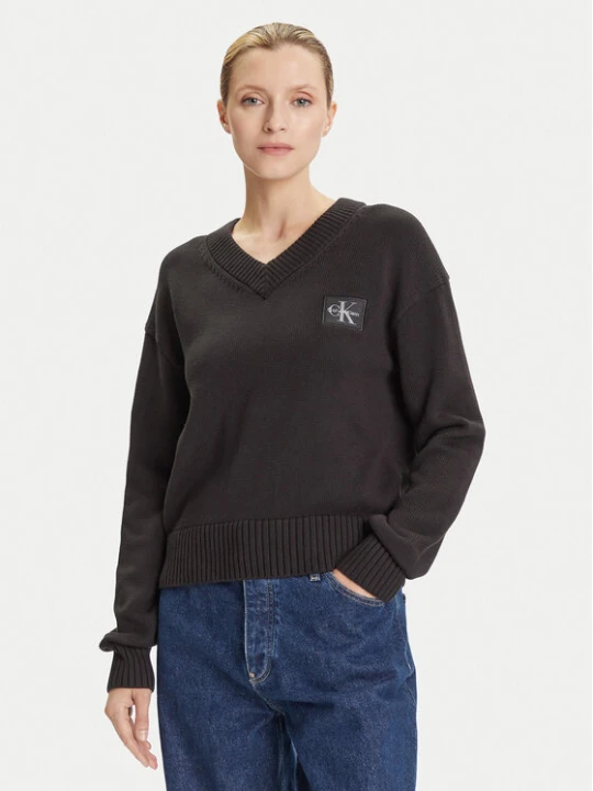 Zdjęcie produktu Calvin Klein Jeans Sweter LV047D352G Czarny Regular Fit