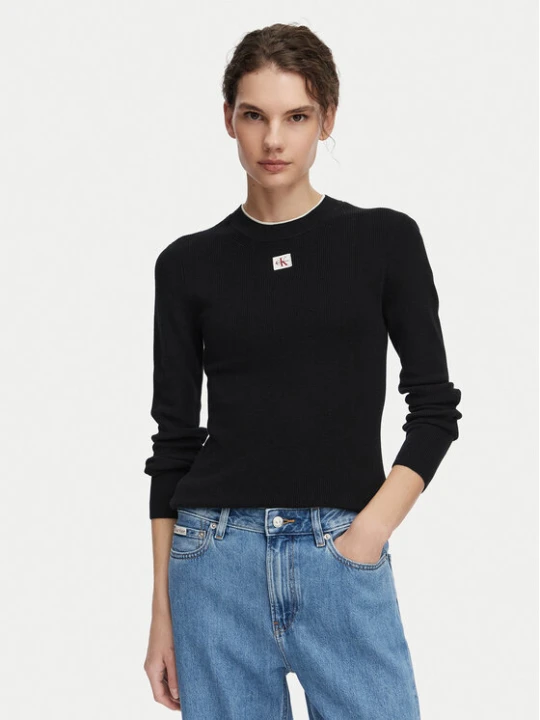 Zdjęcie produktu Calvin Klein Jeans Sweter LV047G309G Czarny Regular Fit