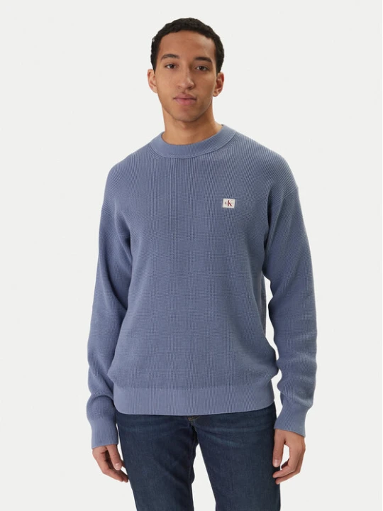 Zdjęcie produktu Calvin Klein Jeans Sweter LV04RD313G Niebieski Regular Fit