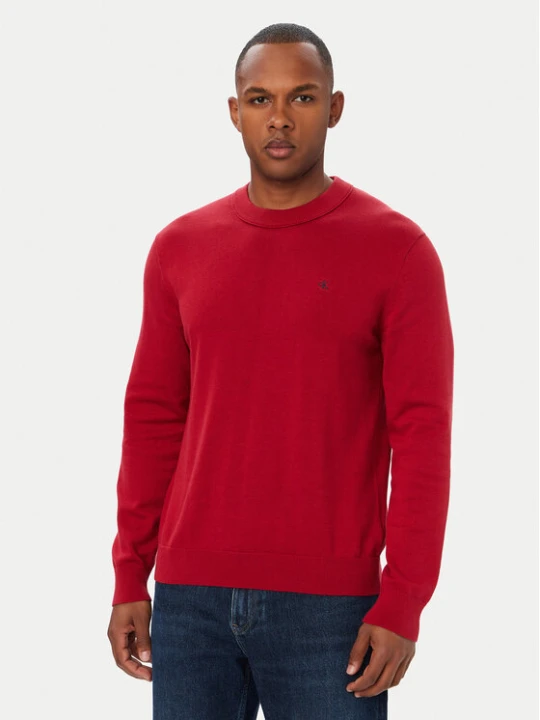 Zdjęcie produktu Calvin Klein Jeans Sweter LV04RH325G Czerwony Regular Fit