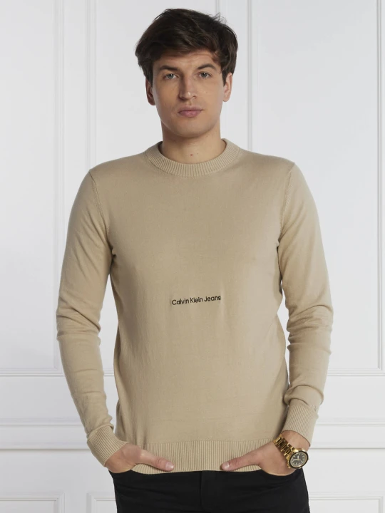 Zdjęcie produktu Calvin Klein Jeans Sweter | Regular Fit beżowy